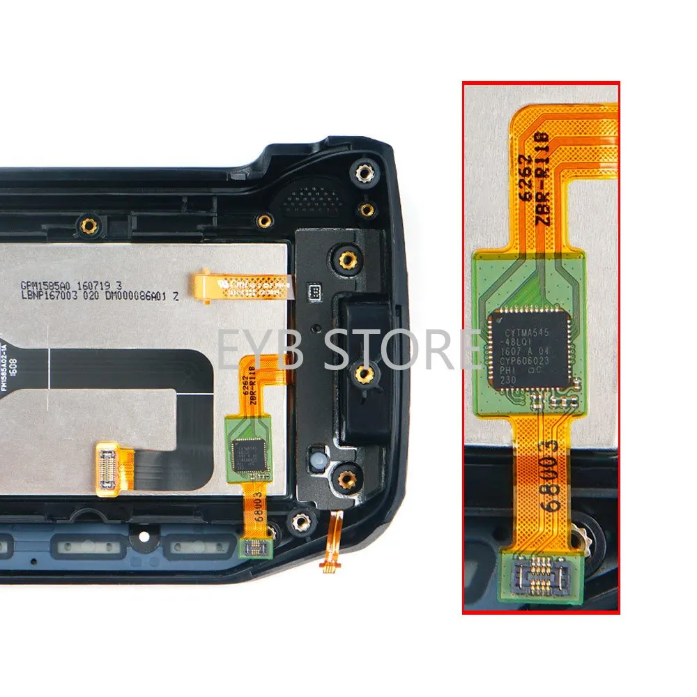 Ekran LCD i dotykowy z przednia okładka zamiennik dla ZEBRA WT6000 WT60A0