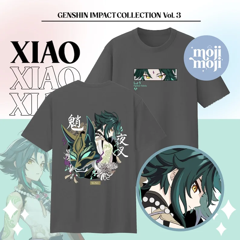 Genshin Impact Xiao Shirt, Genshin Xiao T-shirt, Genshin Merch, Liyue theme Merch, Gamer Shirt, Gifts for Gamers, Gaming Shirt