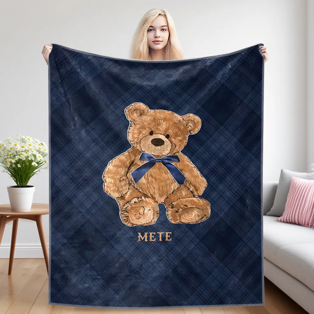 Plaid Teddy Nap Blanket,Flannel Blanket,Suitable For Sofas,Beds,Cars,Rooms,Offices,Camping,Exquisite Gift Blankets