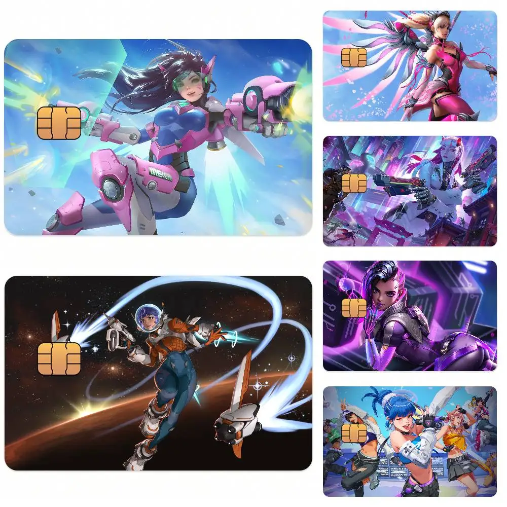 Game O-Overwatch Card Stickers for Bank Access Protective Waterproof Film Cover Sticker Surprise Gift