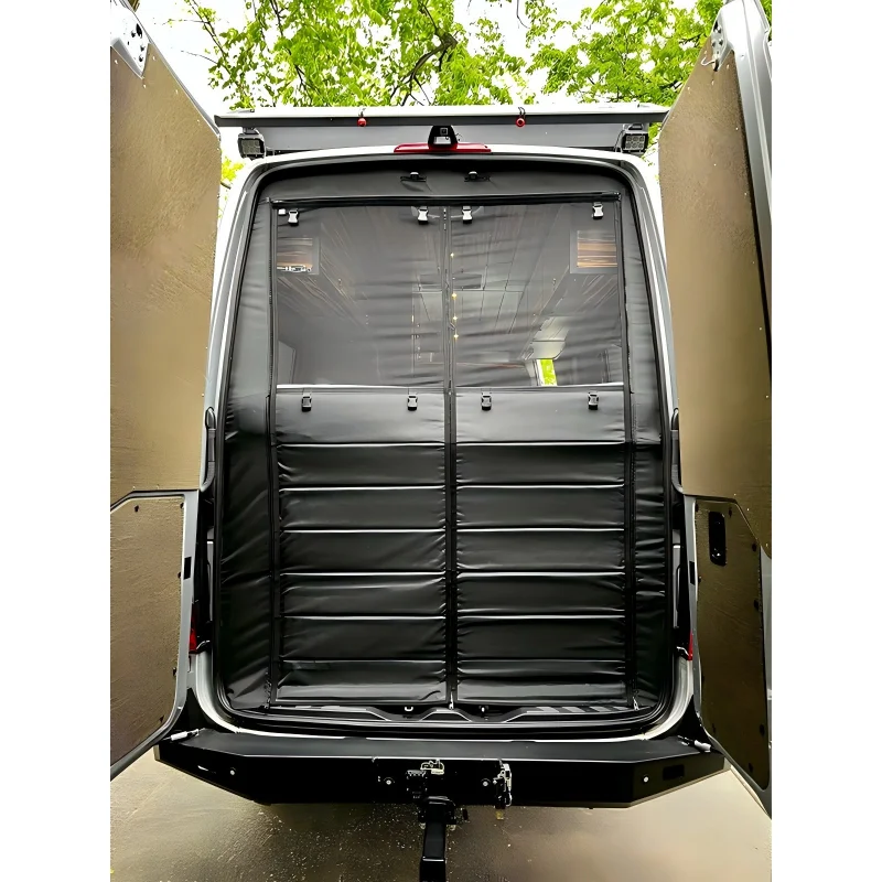 Rear Barn Door Thermal Insect Mosquito Screen For Mercedes Sprinter 2007-2025 High Roof For Keep Winter Warm Windproof Built