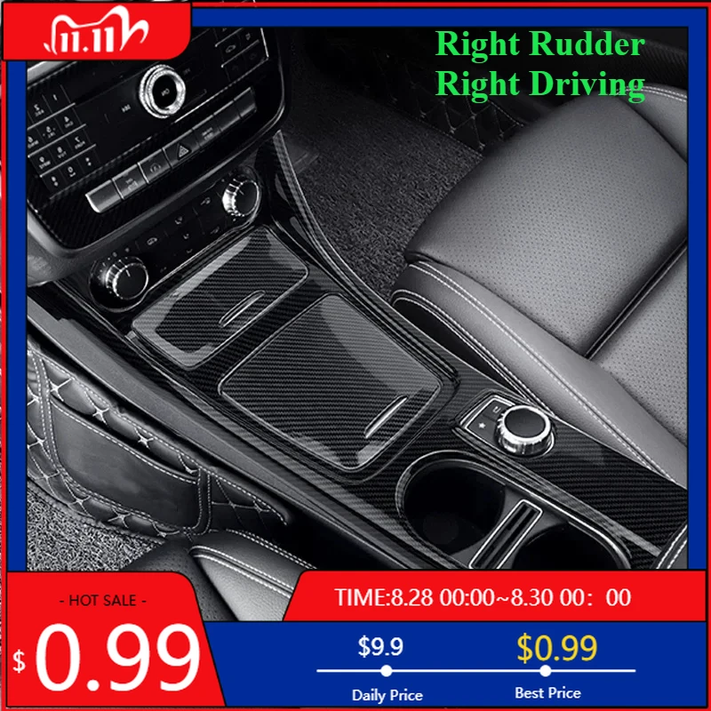 

Наклейки для интерьера, правый руль, центральная консоль, подстаканник, декоративная крышка, украшение для Mercedes-Benz A-Class W176 CL