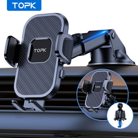 TOPK D38Z Car Phone Holder Super Stable Car Phone Mount for Car Dashboard/Windscreen/Air Vent Compatible with All Mobile Phone