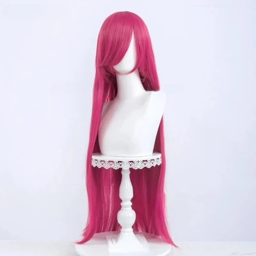 Imagen 2 del producto Peluca de Cosplay Hojo Sophy, peluca de fibra sintética de 80cm de largo, peluca roja rosa, pelucas de Cosplay de Anime Pripara Hojo Sophy