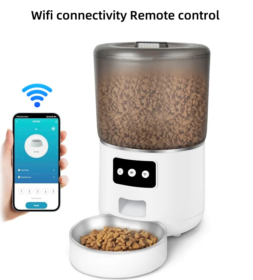 

WIFI Automatic Cat Feeders 4L Timed Cat Dry Food Dispenser With APP control Smart pet feeder that can be controlled remotely Cat