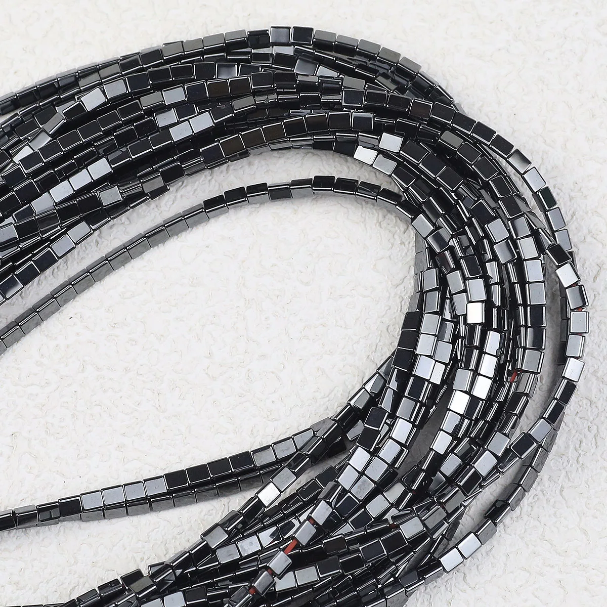3X3MM Schwarz Hämatit Dreiseitige Spalte Form Natürliche Perlen Lose Für Schmuck Machen Armbänder Anhänger Halsketten DIY Zubehör