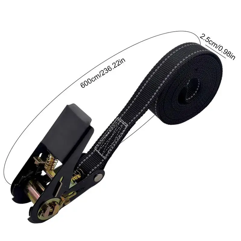 Ratchet Straps Tie Down Heavy Duty Adjustable Car Tie Down Reinforced Adjustable Axle Straps 1760lb Max Break Strength