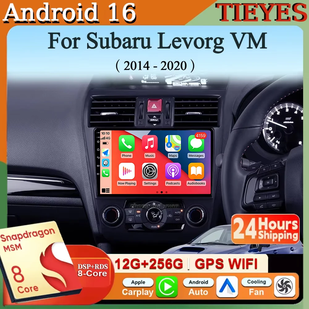 

Android 16 Carplay&Auto Car Radio Navigation Multimedia Stereo Player QLED GPS For Subaru Levorg VM 2014 - 2020