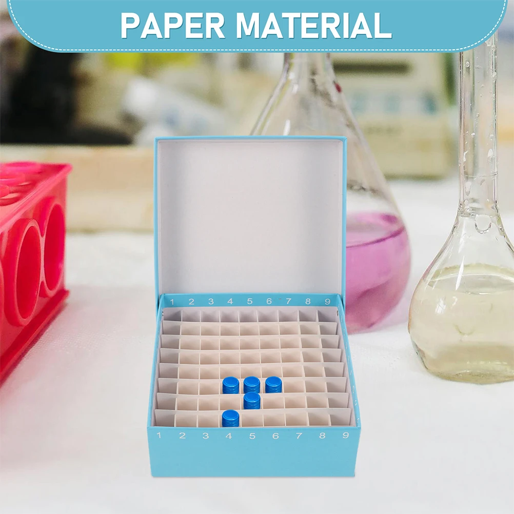 

2pcs Tube Box Storage Holder Microcentrifuge Paper for Freezer Lab Tube Container Sturdy Safe Excellent