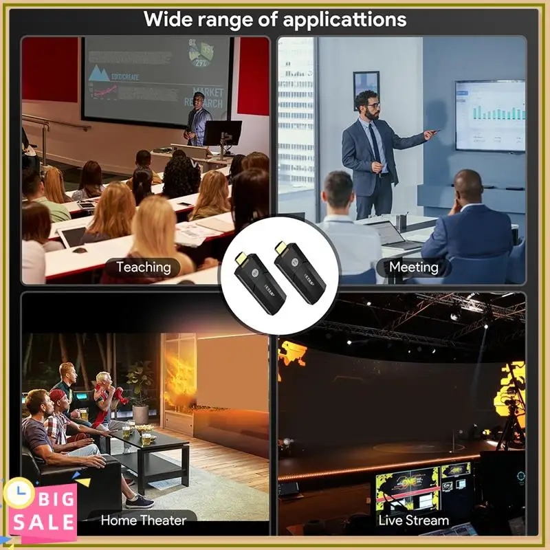 A4QHOT-EDUP موسع 4K جودة بلو راي لاسلكي - متوافق مع موسع نقل الصوت جهاز عرض تلفزيوني Simulacrum