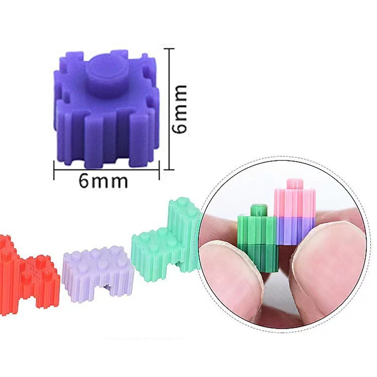 Blocs de construction Micro diamant 3D, Puzzle de bricolage, jouet éducatif pour enfants, cadeaux pour enfants, 200 pièces de 6x6mm