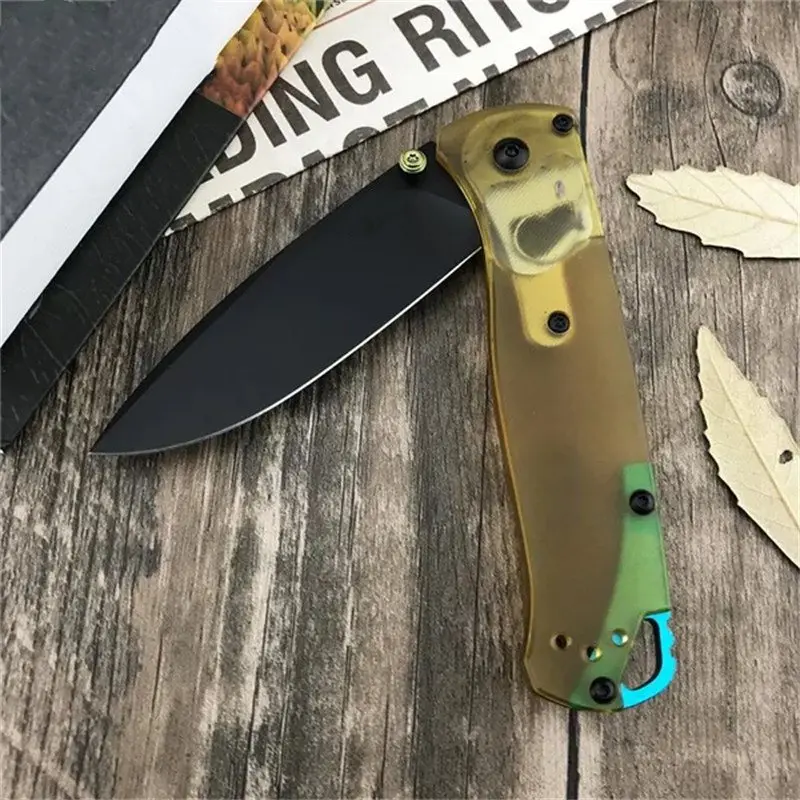 NEW Folding Knife BM 535 High Quality D2 Blade PEI Handle Tactical Survival Knife Outdoor EDC Camping Hiking Fishing Tool