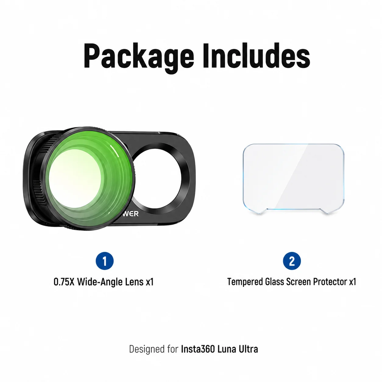 NEEWER 0,75x Weitwinkelobjektiv Kompatibel mit Insta360 Luna Ultra, HD Magnetisches Fotografie-Zubehör Action-Kamera-Objektiv – Detail 9