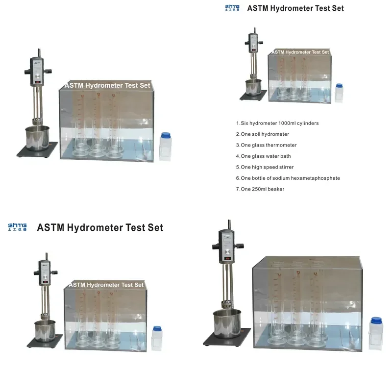 

ASTM Hydrometer test Set of Soil Testing One Soil Hydrometer One Glass Thermometer Soil Testing Hydrometer