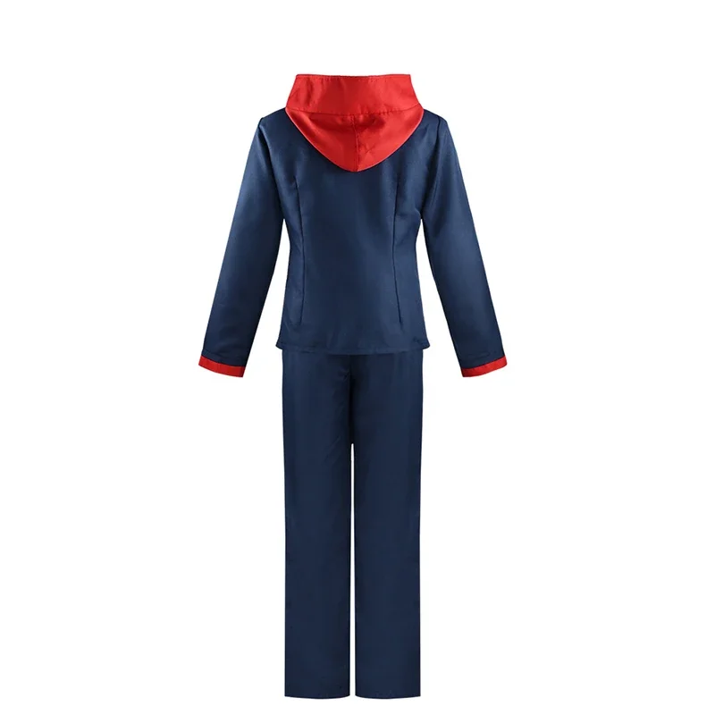 Itadori Yuji Cosplay Anime Jujutsu Kaisen Yuji Itadori Cosplay Kostuum Pruik Outfits Blauw/Zwart Top Broek Uniform voor Mannen Vrouwen