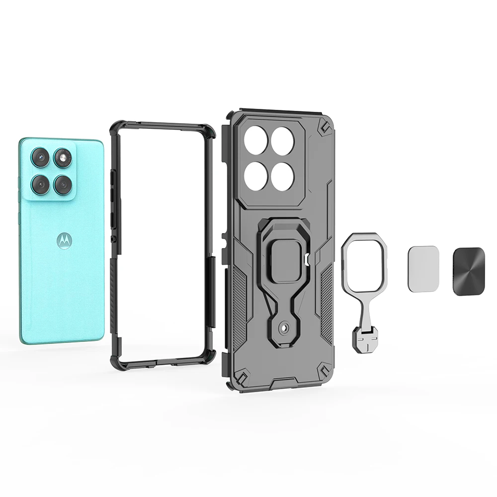 Für Motorola Edge 60 Fusion 60S 60 Stylus Fall Drehbare Ständer Magnetische Ring Halter Schutz Telefon Abdeckung Funda Capa