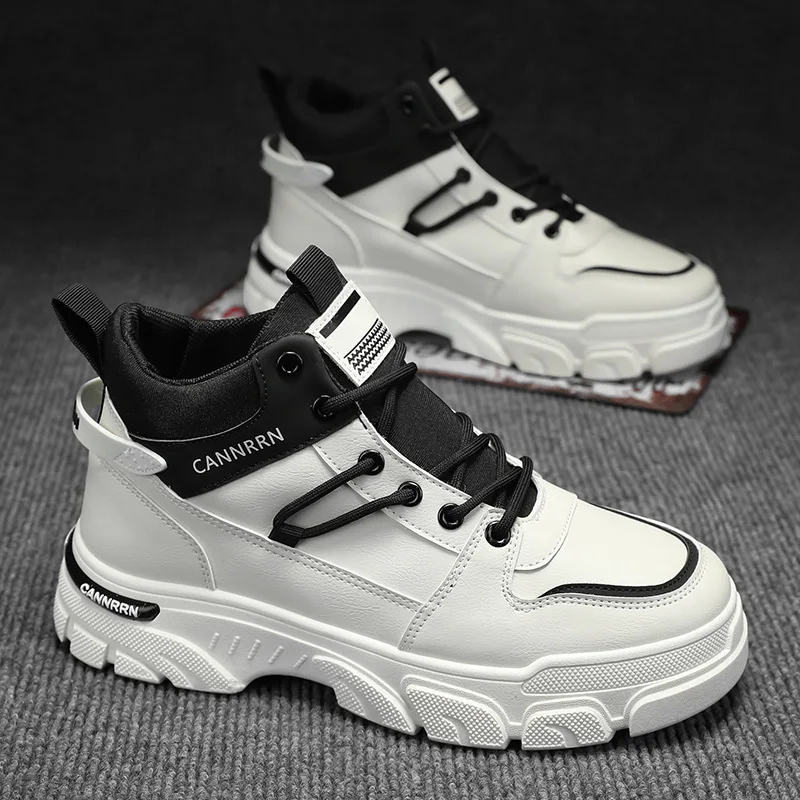 

Luxury Men Sneakers Lightweight Comfortable Soft Bottom Increased Platform Casual Running Shoes Ankle Boots Zapatos Para Hombres