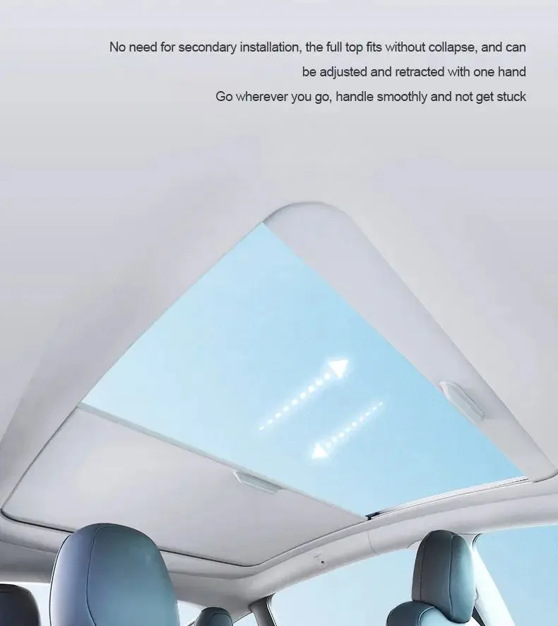 2023 Te-Mart New Style Easy Install Energy Saving Radiation Cooling Car Shade Sunshade For  Model Y/3