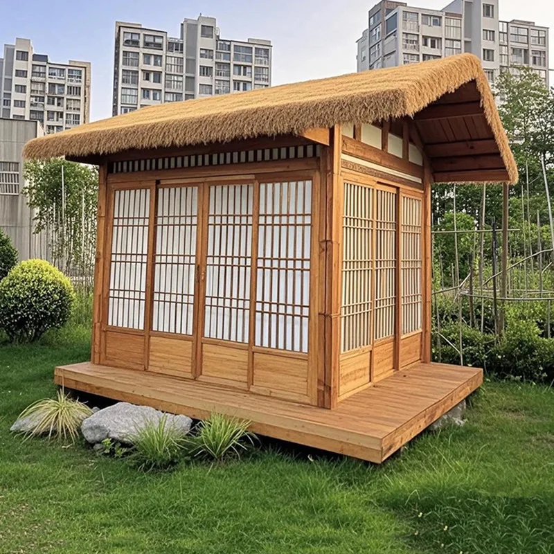 Chalet Outdoor Anticorrosive Wood Villa Japanese Pavilion Tea Room Assembly Rural Courtyard Homestay Courtyard Small House