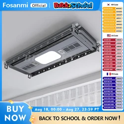 Electric Retractable Clothes Dryer Ceiling Hanger Foldable Smart Lift Aluminum Alloy With Light And Drying Function For Balcony