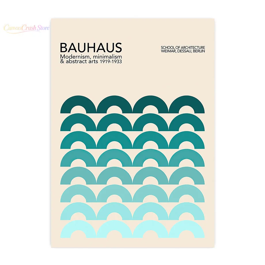 Mid Century Bauhaus Geometric Wall Art Canvas Painting Abstract Retro Posters Prints Pics for Modern Living Room Home 2026
