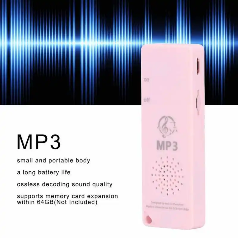 MP3 플레이어 무손실 음질 다기능 휴대용 지원 64 기가 바이트 메모리 카드 미니 MP3 학생을위한