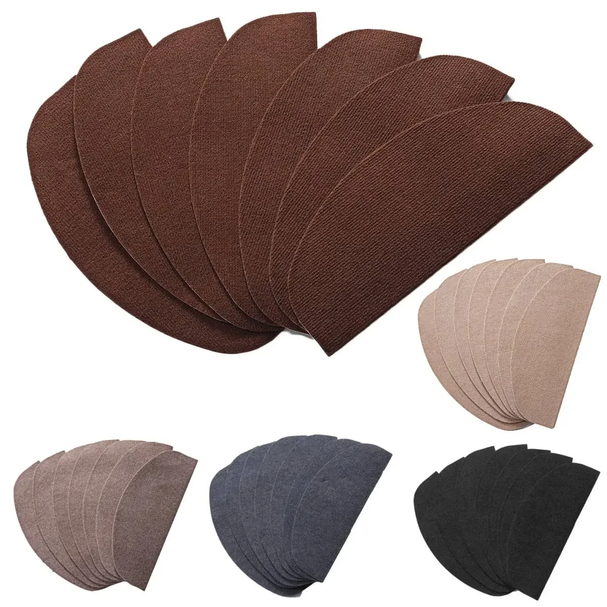 7Pcs Set PVC Self-adhesive Stair Treads 55x21cm Freely-Cut Non-slip Rugs Stair Mats Pads Carpet 5 Colors Home Safety Pads Mat