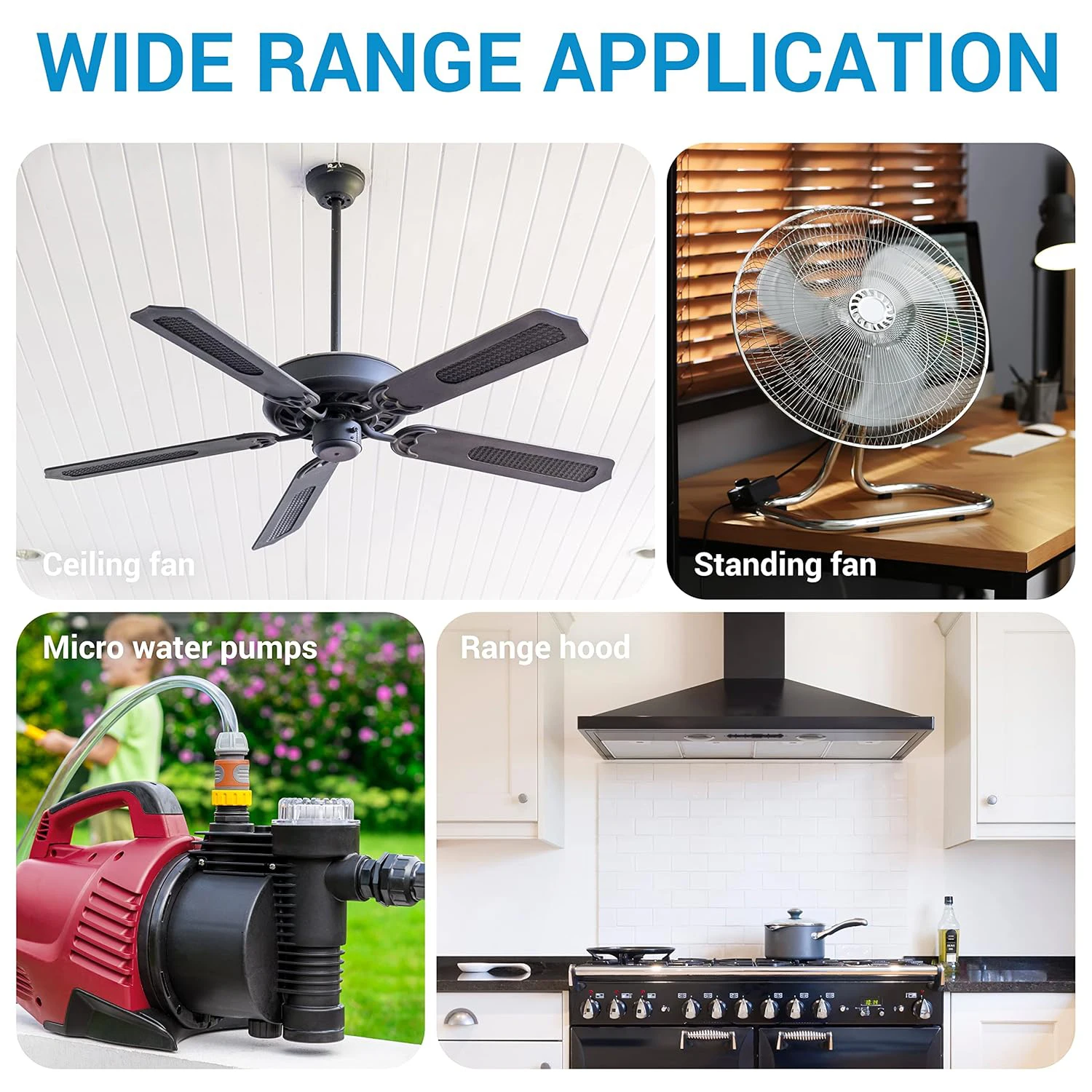 2 pz CBB61 4.5μF/4.5uF 450 V Condensatore per Ventilatore da Soffitto a 2 Fili Pellicola in Polipropilene Metallizzato per Generatore di Motore della Pompa del Ventilatore Elettrico