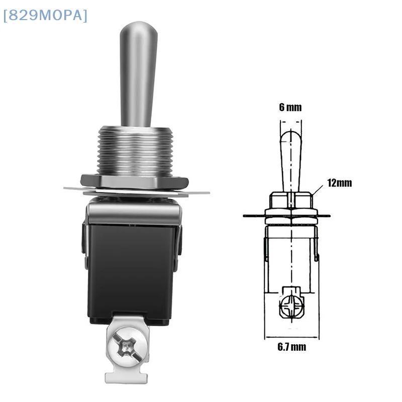 

E-TEN1021 Auto Toggle Switch Boat Marine Heavy Duty Toggle Flick Switch W/ Waterproof Cover ON/OFF Car Dash Metal SPST Terminal