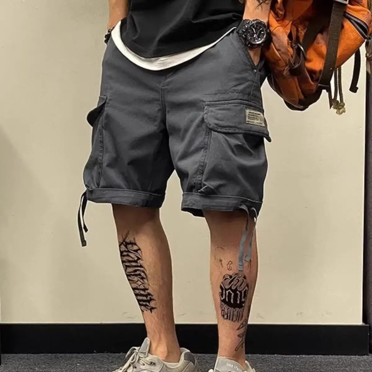 Summer 2026 Pure Cotton Five-point Tooling Shorts Men's New Casual Short Loose Straight Trendy Multi-pocket Half Pants Men