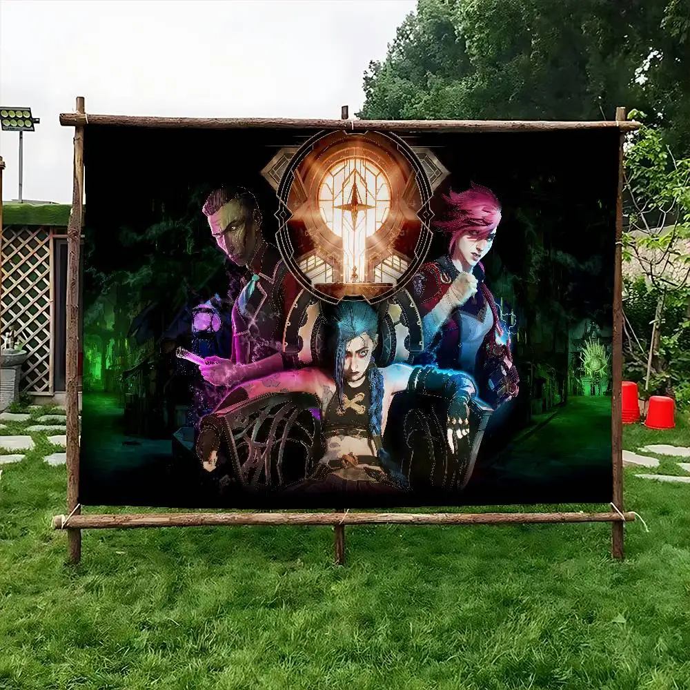 A-Arcane Print Gamer Banner Art Printing Japanese Wall Flag Anime Wall Hanging Home Decor