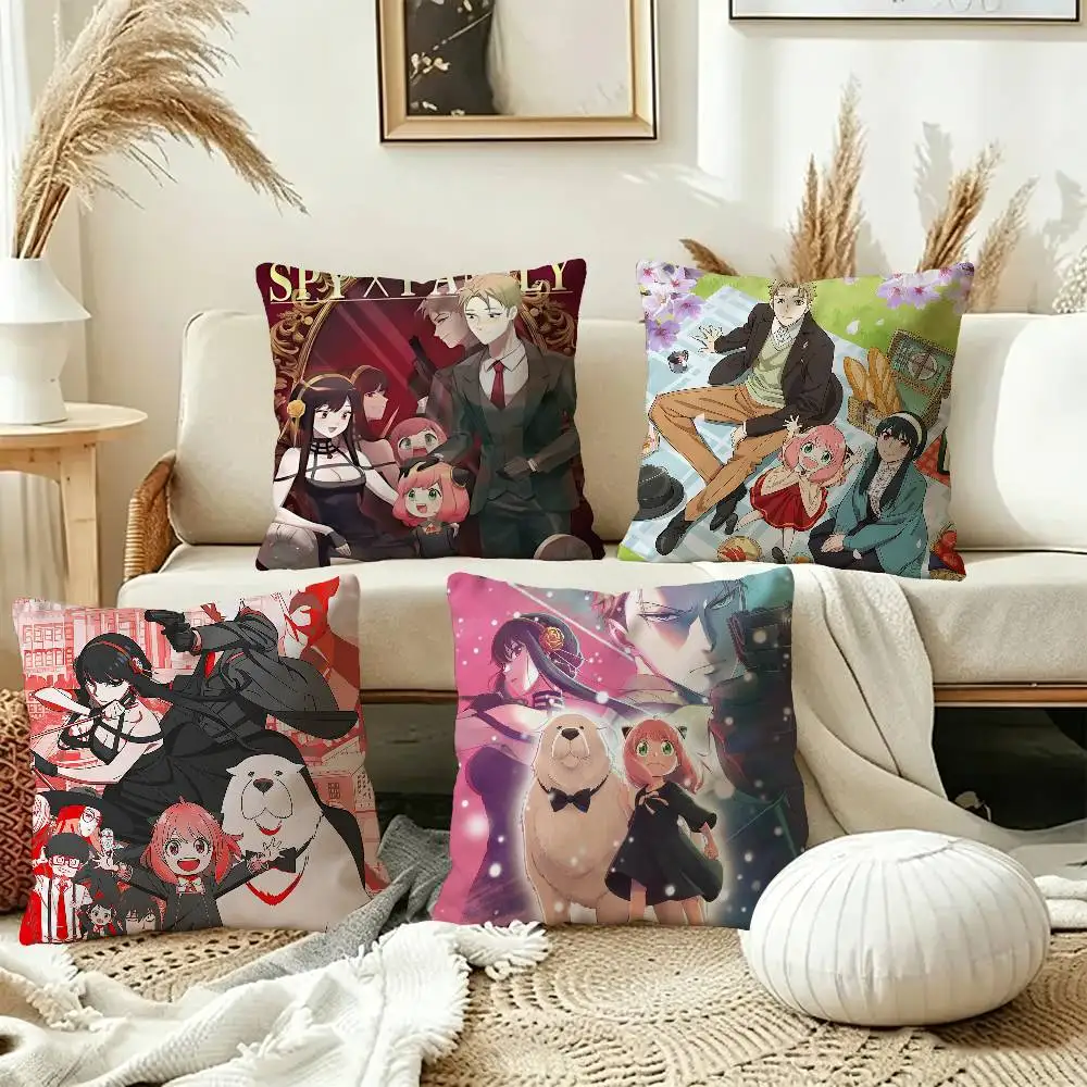 Classic Retro Wall Art, Anime Spy X Family, HD Canvas Printed Pillow Anime Pillow Sofa Bed Head Pillow Cover Cushion Cover Fashi