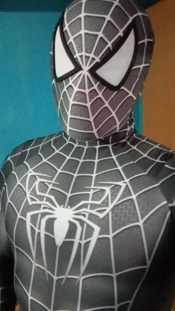 Traje de Cosplay Raimi preto para adultos e crianças, traje de Halloween, veneno simbionte Raimi, Zentai para homens