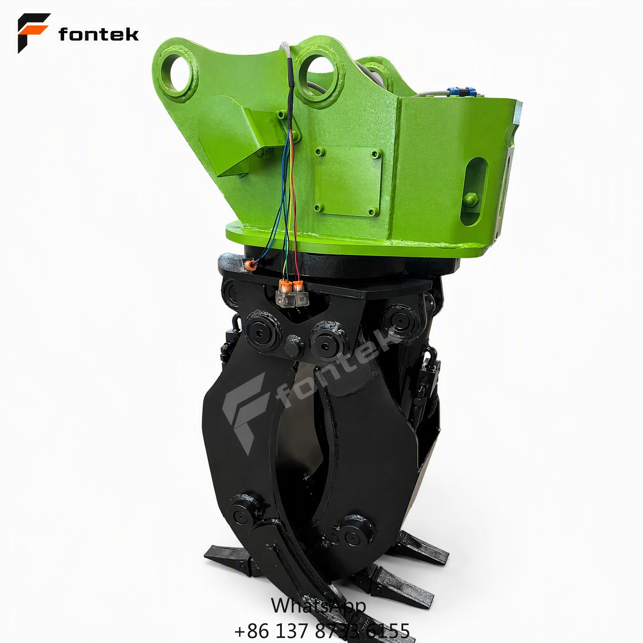 Heavy Duty Hydraulic Excavator Rotating Wood Grab For 17-23 Ton Excavator