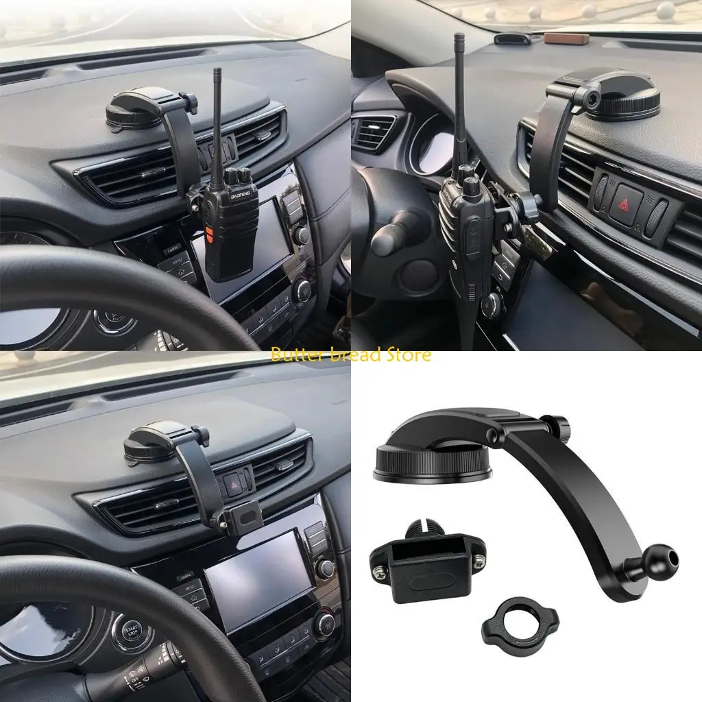 W89C WalkieTalkie Car Mount Clip Holder Handhelds 2 Way Radio Suctions CupBracket