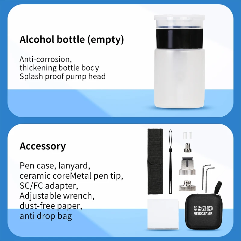 مجموعة أدوات الألياف الضوئية مع مقياس الطاقة الضوئية S-6C من الألياف (OPM) 15 ميجاوات محدد الأعطال البصرية (VFL) أدوات متجرد الألياف FTTH