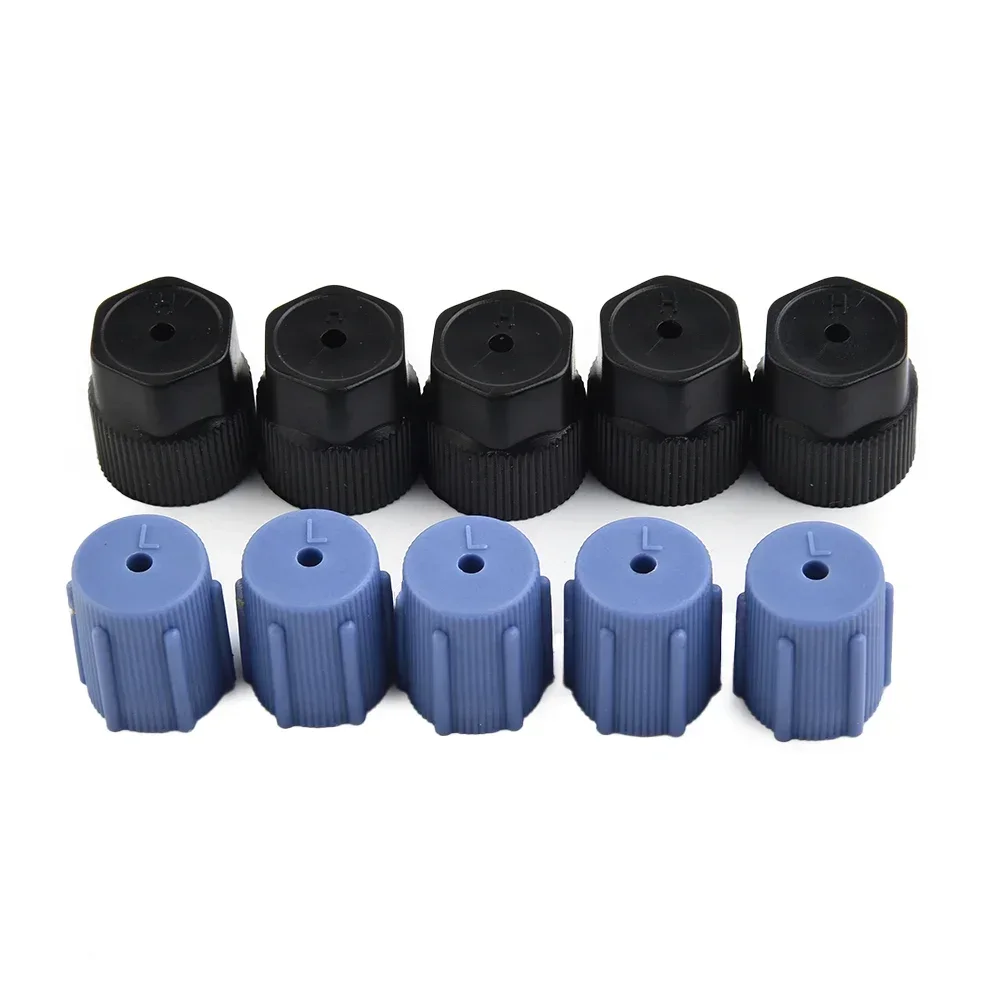 

High Quality AC System Charging Port Covers Parts High Pressure Kit Low Pressure Plastic + Rubber Accessories Air Conditioning
