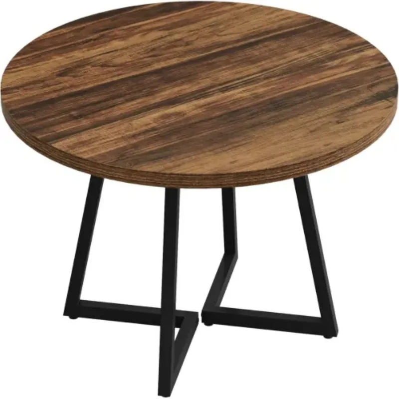 Ronde keukentafel, stijlvol bureau voor thuiskantoor, praktisch computerbureau, compacte vergadertafel (alleen tafel) - afbeelding 2
