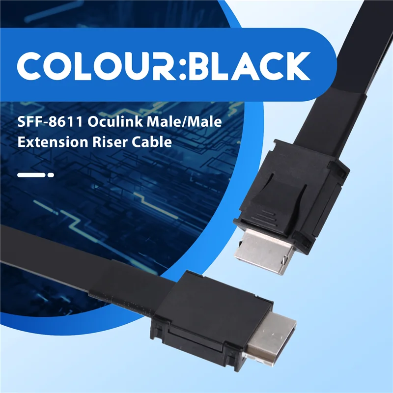 AEE7-F9934 pcie 4.0 x4 SFF-8611 macho para macho cabo de extensão oculink para placa gráfica de doca gpu externa para F9G-BK7