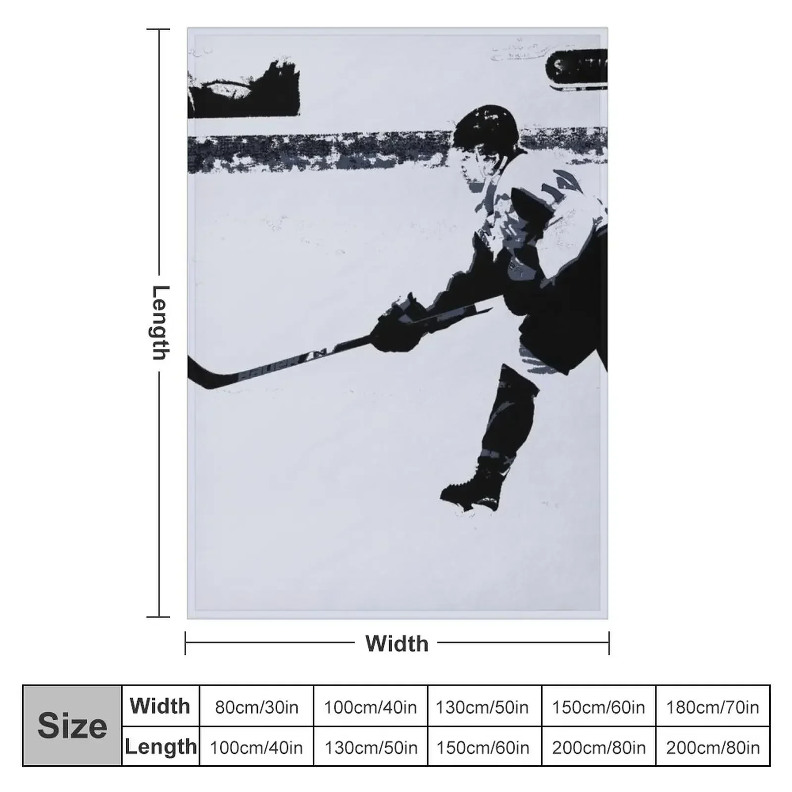 He shoots, He scores! - Hockey Player Throw Blanket Custom Soft Plaid Hairy Warm valentine gift ideas Beach Blankets