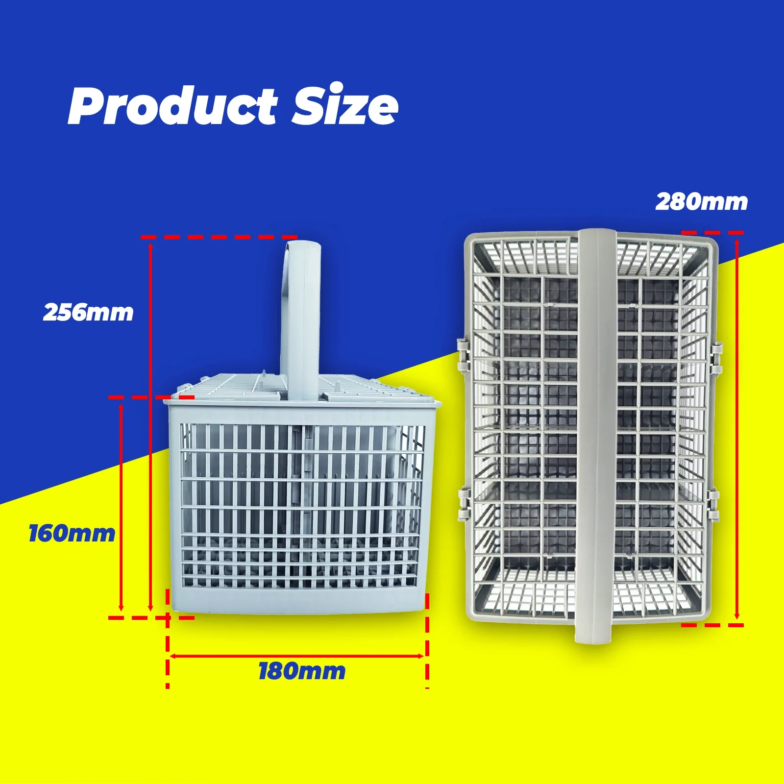Keranjang peralatan makan pencuci piring Universal keranjang peralatan perak cocok dengan Midea, Bosch, pusaran air, LG, Samsung, Frigidaire, GE