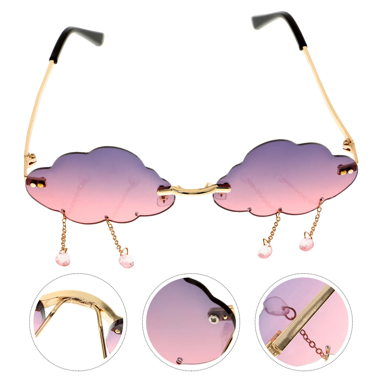 

Fashionable Shell Eyeglasses Compact Photography Sunglasses Irregular Shape Perfect for Photos Outdoor Use