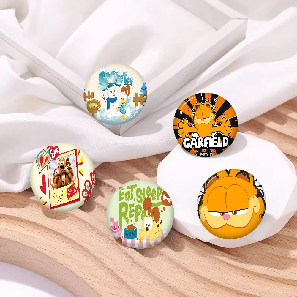 G-Garfield Lazy-Sarcastic Anime Brooches Cute Cartoon  Badge Jacket Jeans Lapel Pin Gift Accessorie
