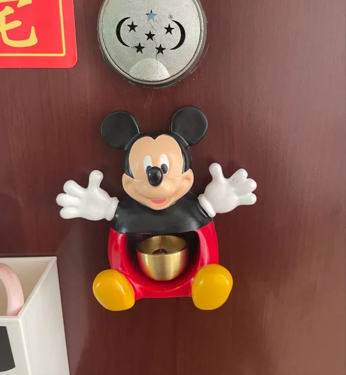 

[VIP] Mickey mouse doorbell resin Action figure Creative wind chimes toys statue collection model Door decoration birthday gift