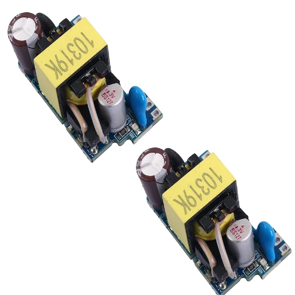 2PCS 5V 2A Switch Mode PSU for Industrial Control Input AC85-265V Output 5V 2A 3.6x2.3x1.7cm Size Over Current Protection