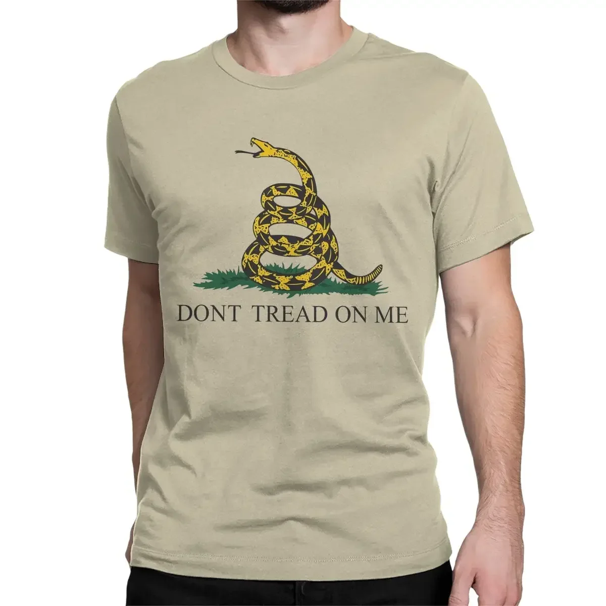 Men Women T-Shirts Dont Tread On Me American Liberty Or Death Leisure Pure Cotton Tees  Gadsden Flag T Shirts Crewneck Clothes