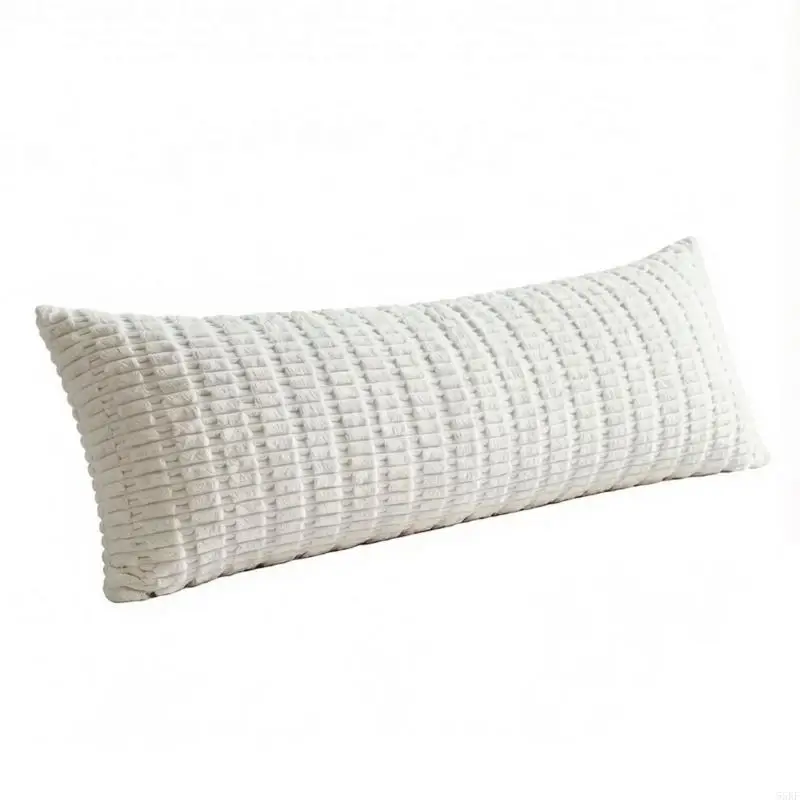 Soft Textured Long Pillow Cover for Sofa or Bed Backrest Styling Indoors 55KF