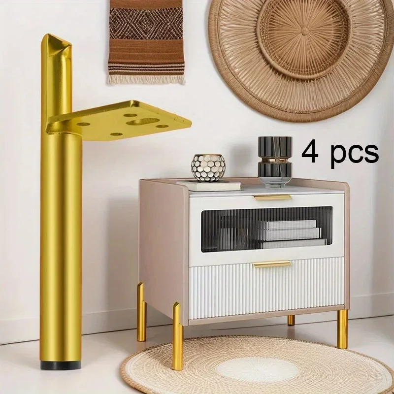 4pcs Furniture Legs Coffee Table Feet Metal Furniture Leg for Sofa Cabinet Side Mounted Style Furniture DIY Replacement Feet