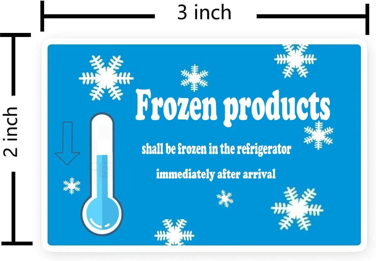 Keep Frozen Shipping Label Stickers 3×2 INCH 