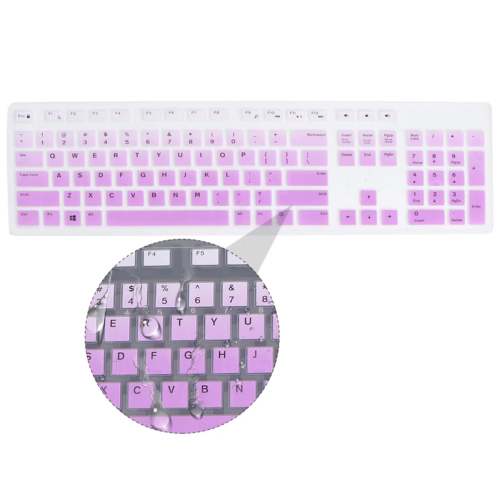 

Waterproof Dustproof Silicone Keyboard Cover for Kb216 Km636 Optiplex 5250 3050 3240 5460 7450 7050 Keyboard Cover